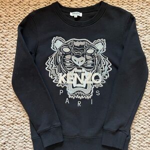 Authentic Kenzo Paris Tiger Embroidered Sweatshirt | Black | (Tailored Fit)
